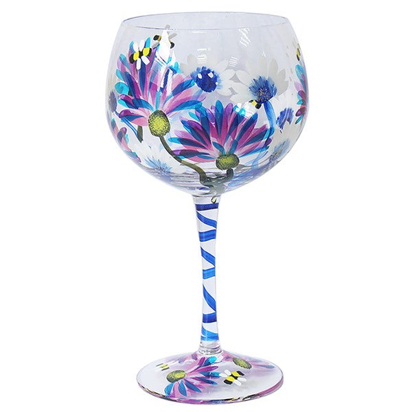 Hand Painted Glass Gin Thistle In Gift Box