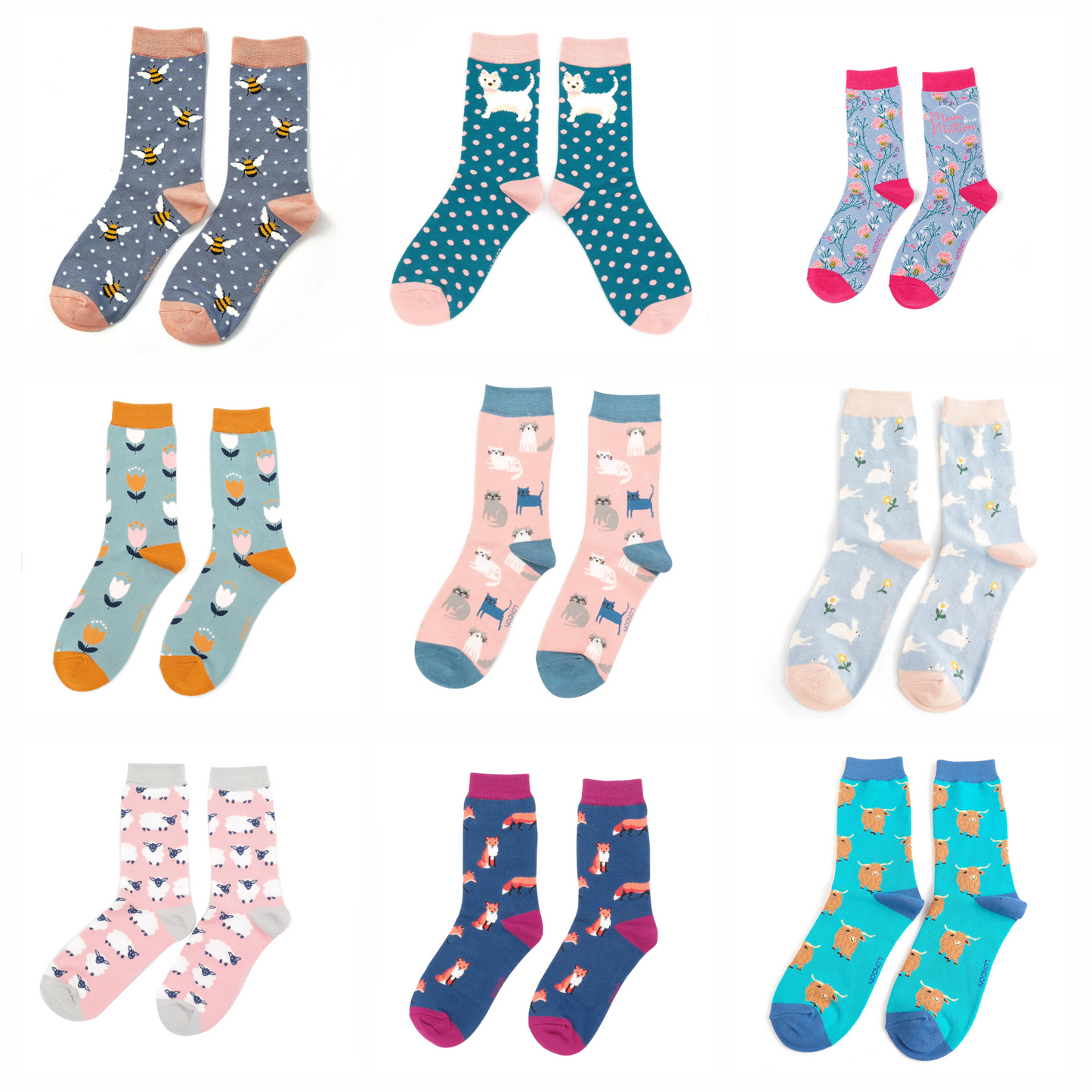 Miss Sparrow Ladies One Size Super Soft Socks