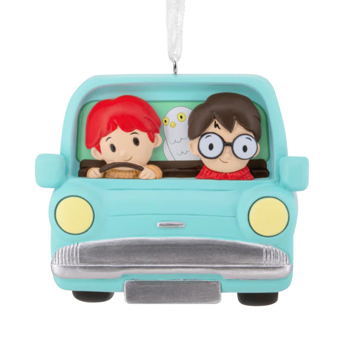 Collectable Harry Potter™ Hanging Ornament - Harry & Ron Flying Ford Design