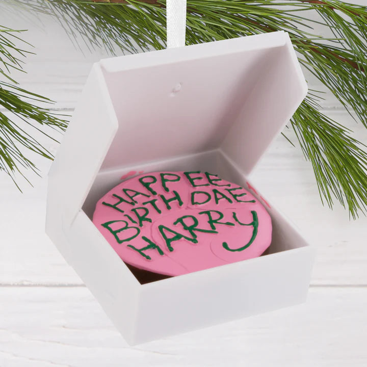 Collectable Harry Potter™ - Harry's Pink 11th Birthday Cake Ornament