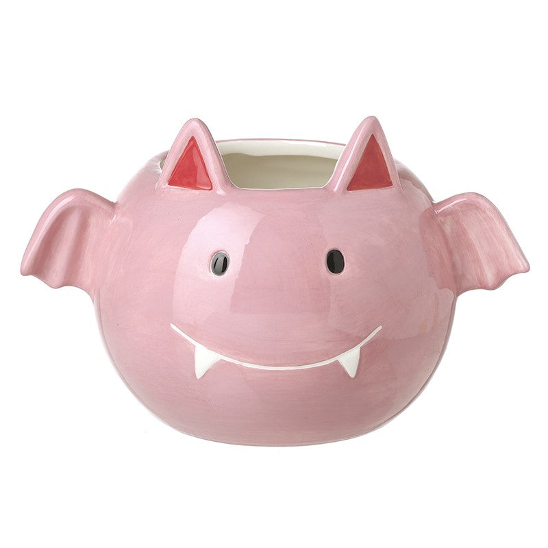 Pink Ceramic Bat Bowl