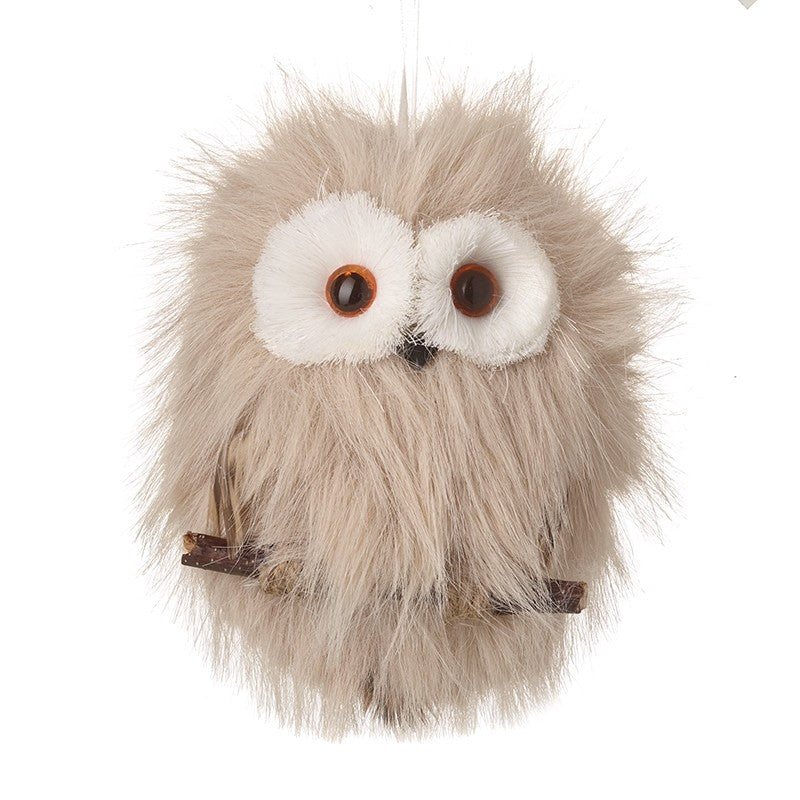 Large Fluffy Hanging Owl