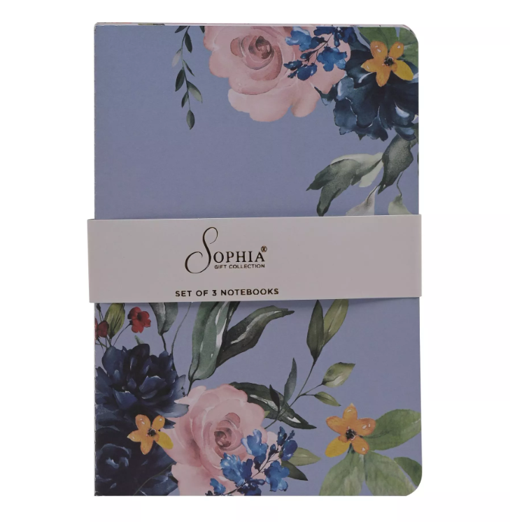 Sophia Floral Set of 3 A5 Notebooks