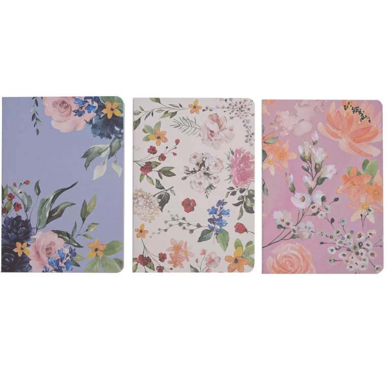 Sophia Floral Set of 3 A5 Notebooks