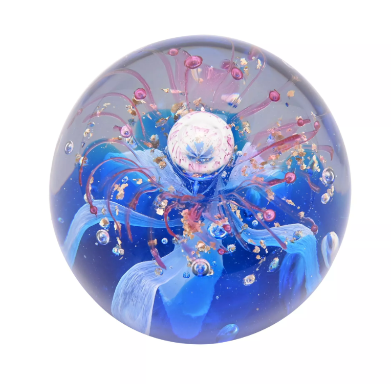 Objets d'art Glass Ornament - Pink Coral Paperweight