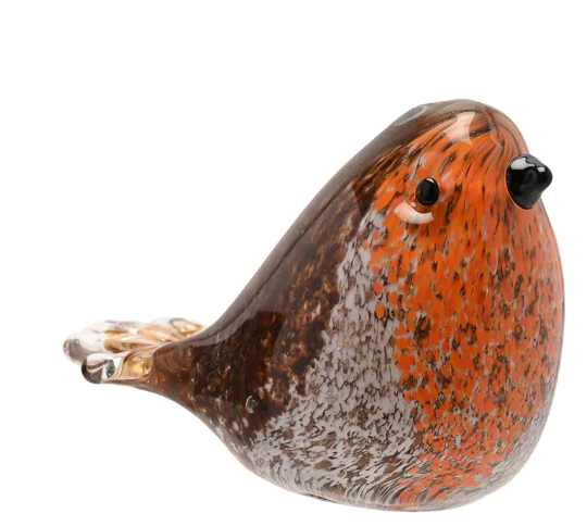 Objets d'art Glass Figurine - Robin