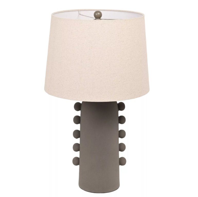 Hestia Dark Grey Ceramic Table Lamp 24.5"