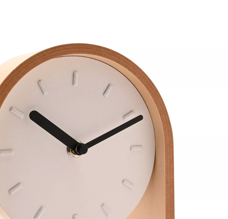Interval Pendulum Wooden Desk Clock - Black & White
