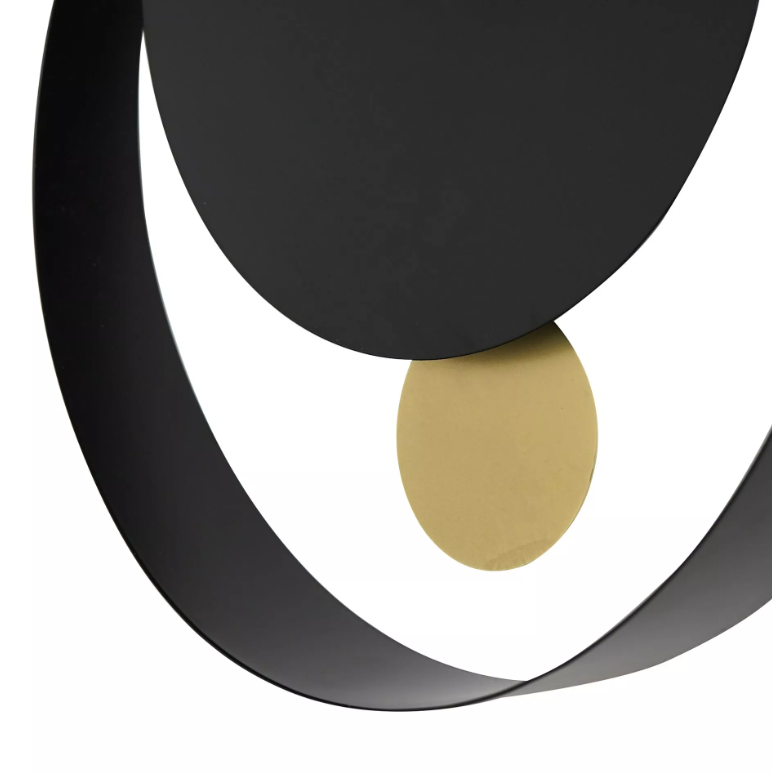 Interval Pendulum Wall Clock 30cm - Black & Gold