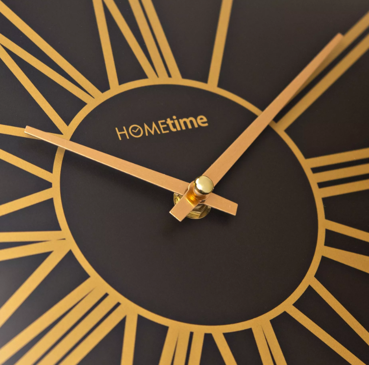 Gold Aluminium Wall Clock 32cm