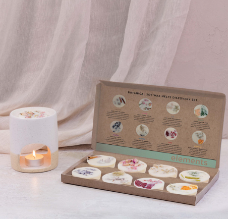 Stoneglow Elements Discovery Set - Botanical Scented Soy Wax Melts Gift Set of 8