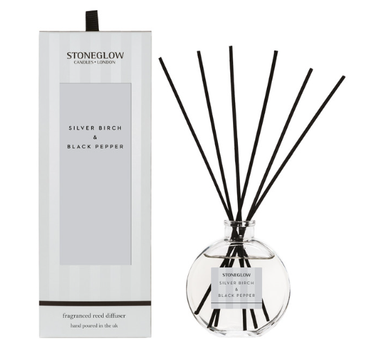 Stoneglow Modern Classics - Silver Birch & Black Pepper - Scented Reed Diffuser 120ml