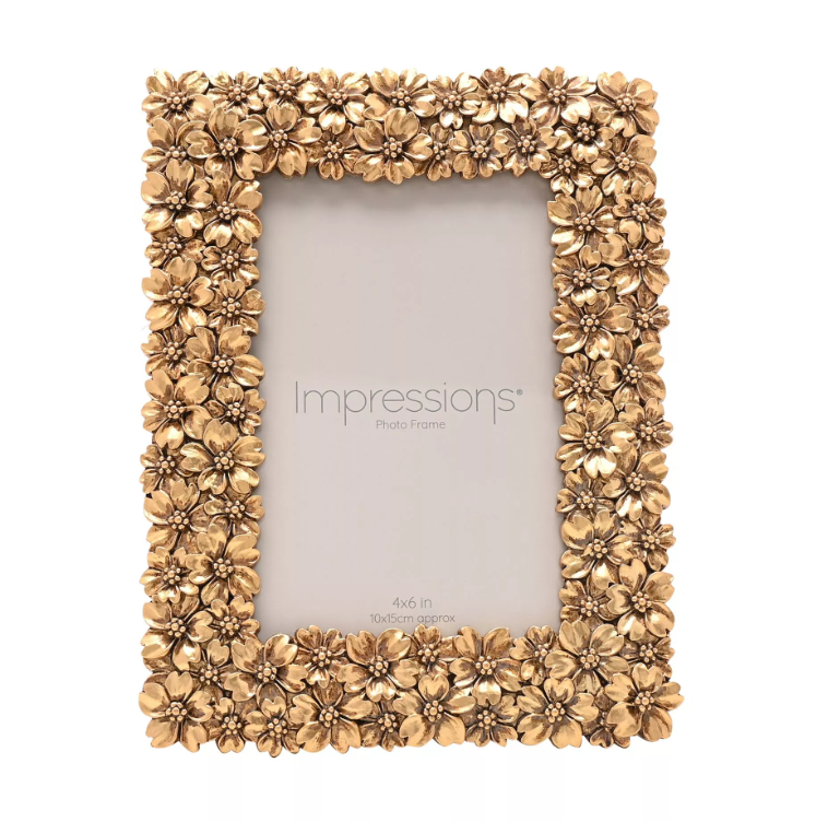 Flowers Design Resin Photo Frame