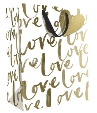 Gold Foil Love Gift Bag
