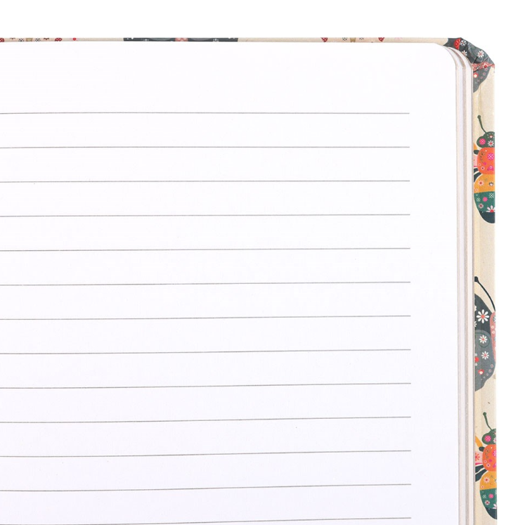 Floral Bug Print A5 Notebook