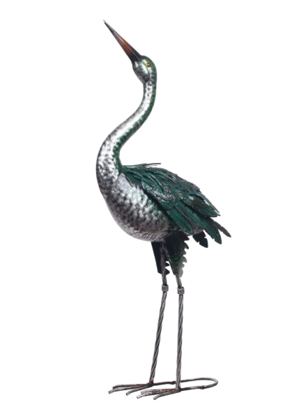 Tall Posing Heron Garden Ornament