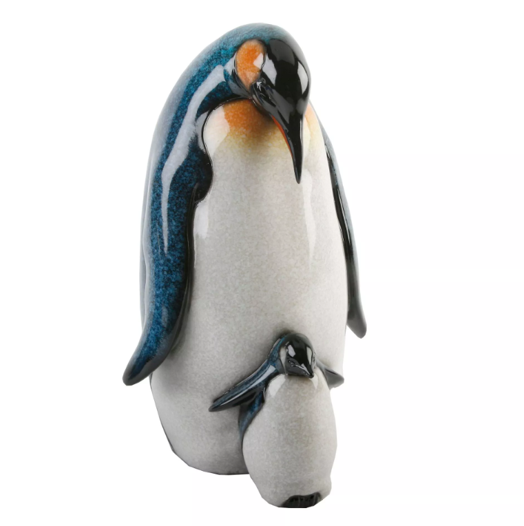 Naturecraft Polished Stone Effect Penguins 30cm