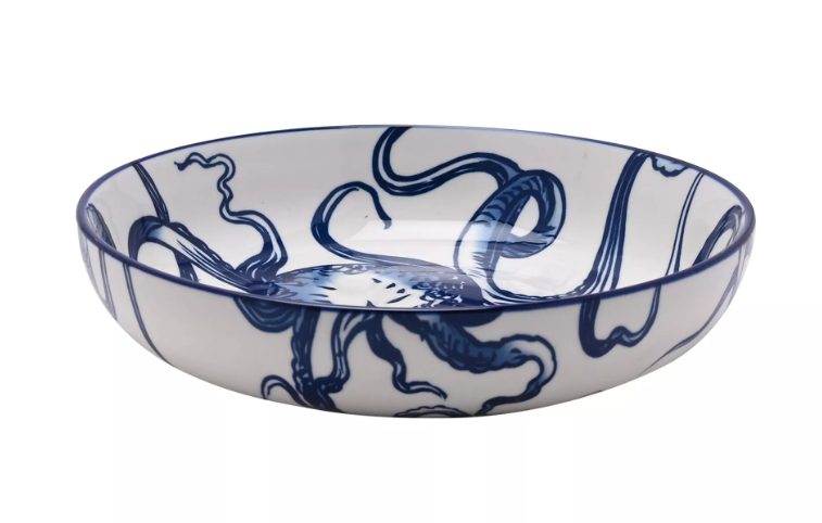 Hestia Salad Bowl Octopus Design 8.75"