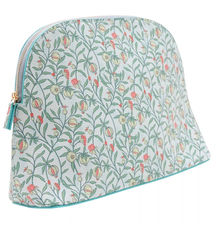 Sophia Lane Large Floral Make-Up Bag - Blue
