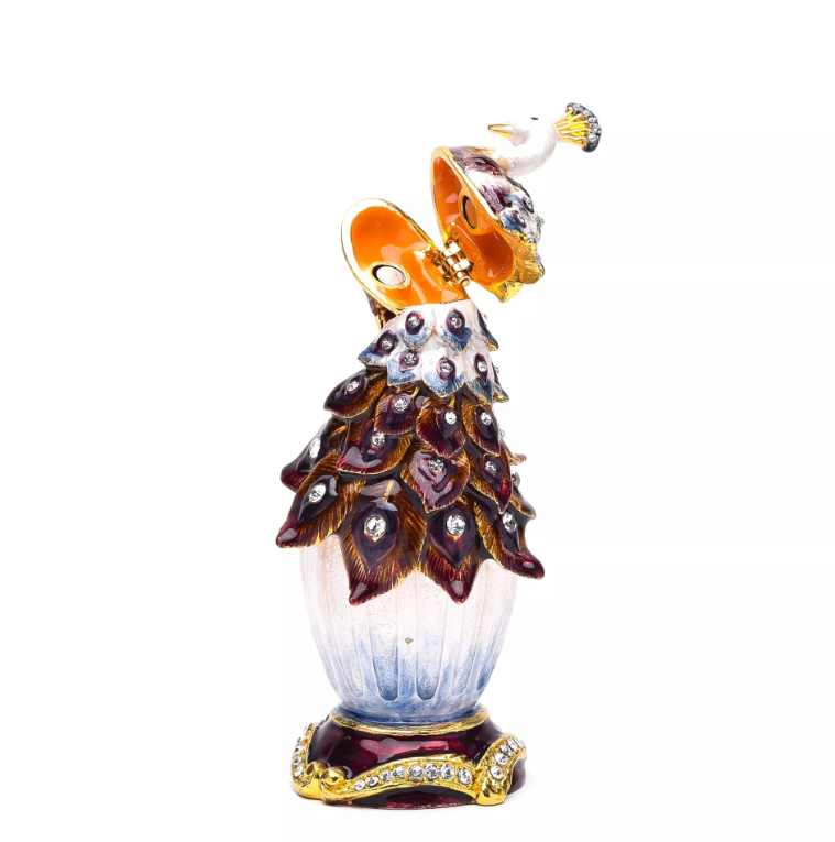 Treasured Trinkets - Peacock on Vase