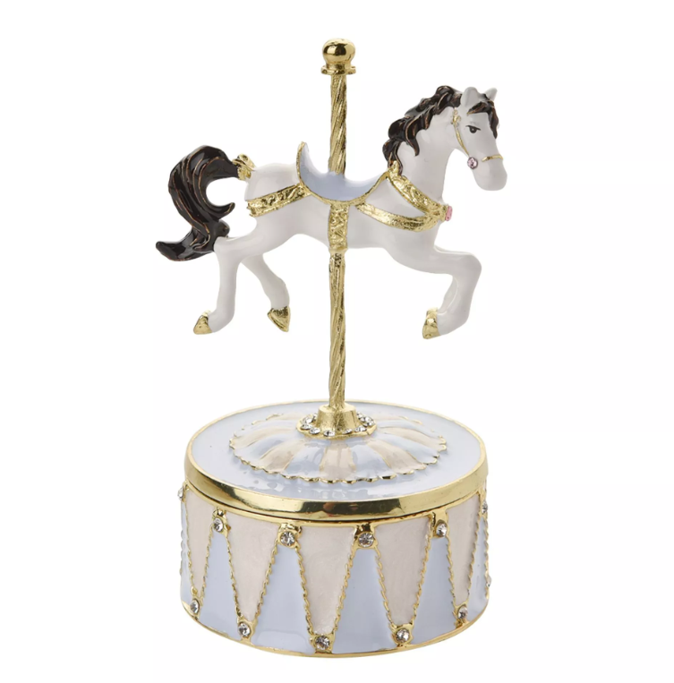 Treasured Trinkets - Musical Carousel Horse - Blue