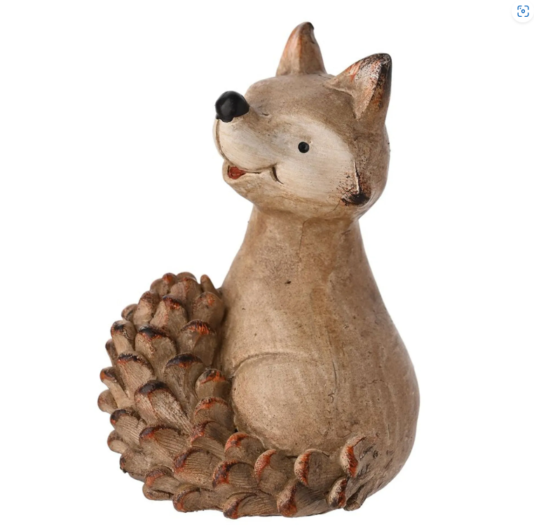 Country Living Wood Effect Resin Fox