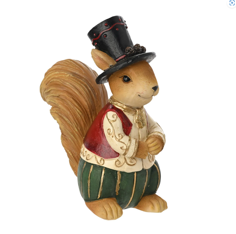 Squirrel Top Hat Figurine