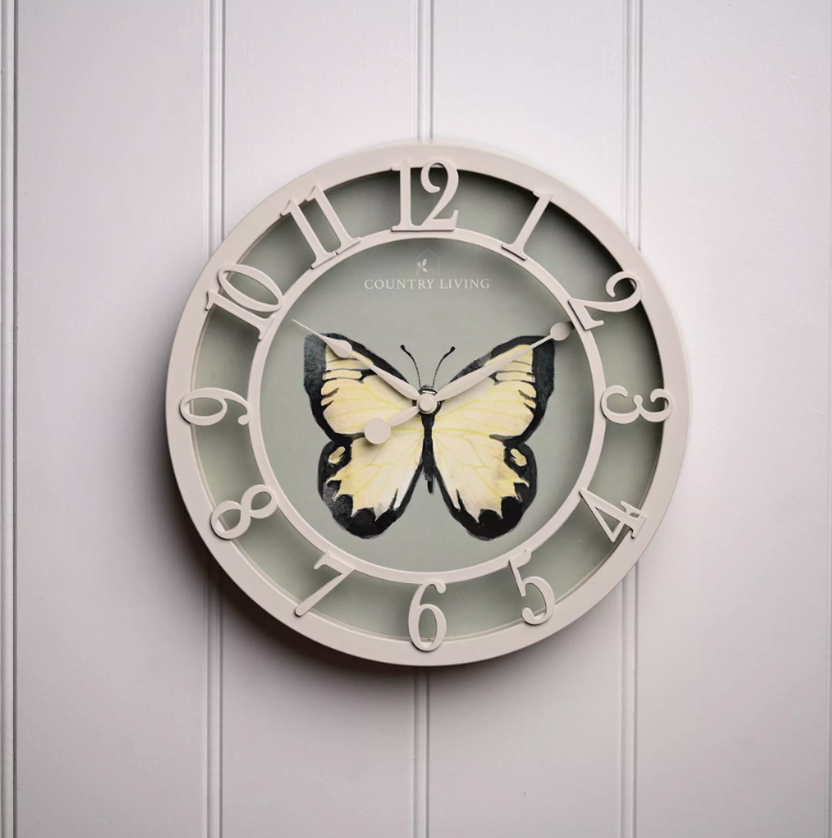 Country Living Outdoor Clock - Butterfly 25cm