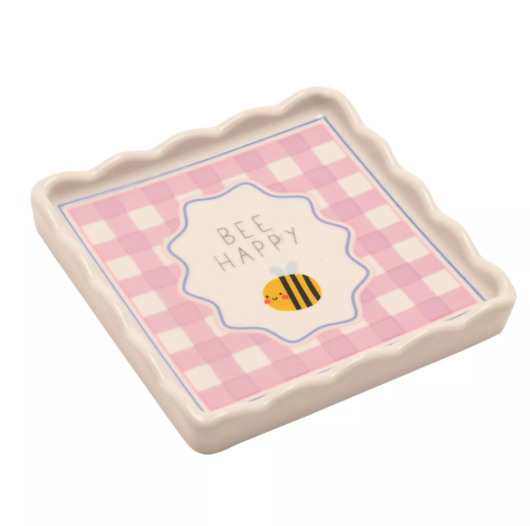 Love Life Scallop Trinket Tray - Bee Happy