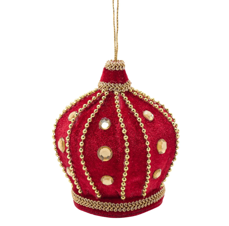 Red Velvet Crown Hanging Decoration