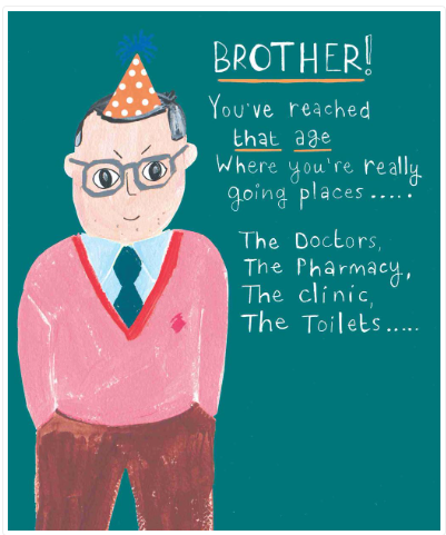 Comical Brother Birthday Card