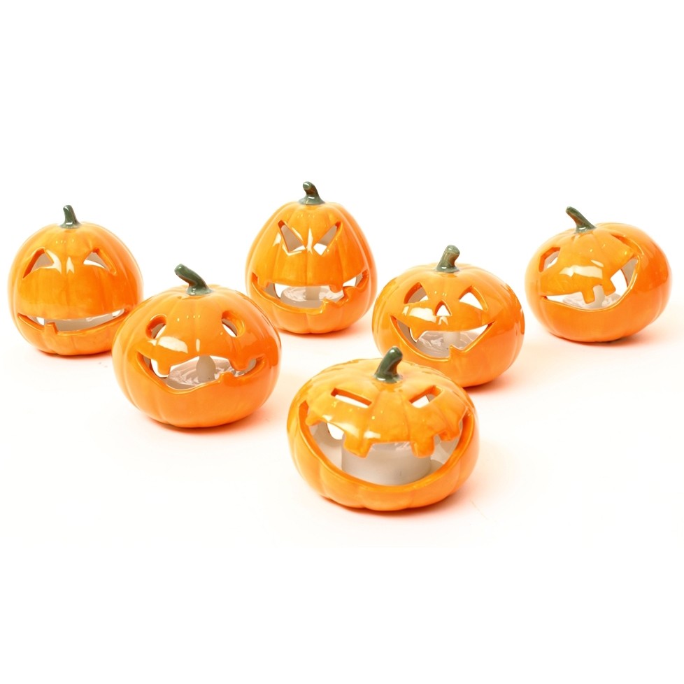 Pumpkin Decoration With Battery T-Light Included