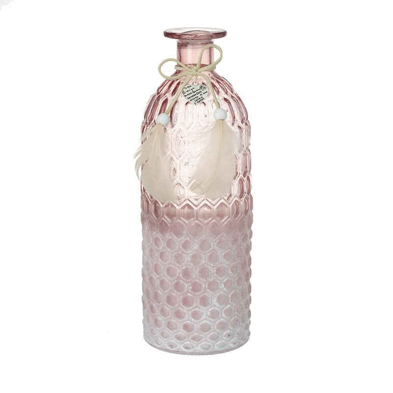 Pink Glass Decorative Bottle
