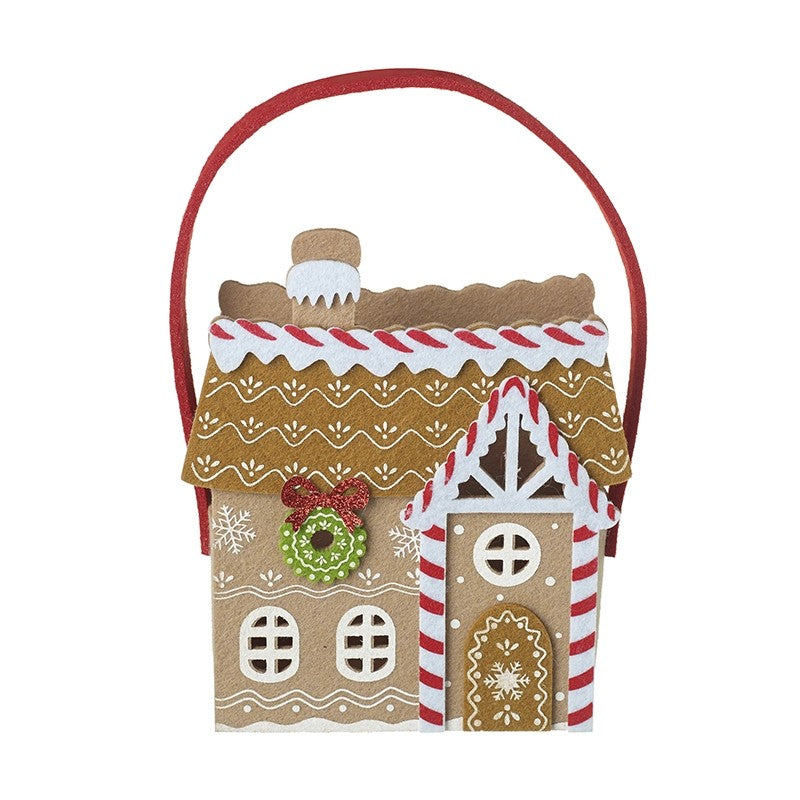 Gingerbread House Felt Bag