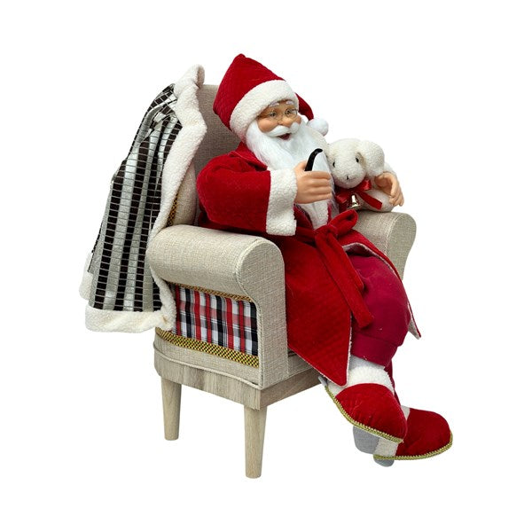 Animated Santa On Chair 80cm