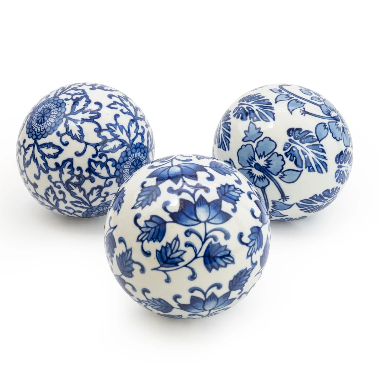 Single Sumatra Blue & White Assorted Large Decorative Ball 10cm