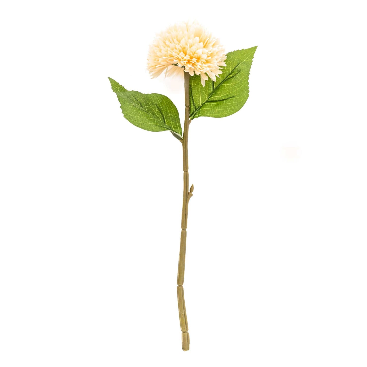 Single Stem Faux Chrysanthemum Two Tone Light Peach 42cm