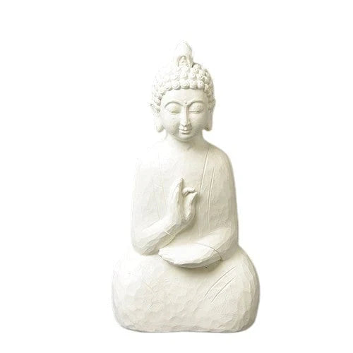 Sitting Buddha Ornament Cream 24cm