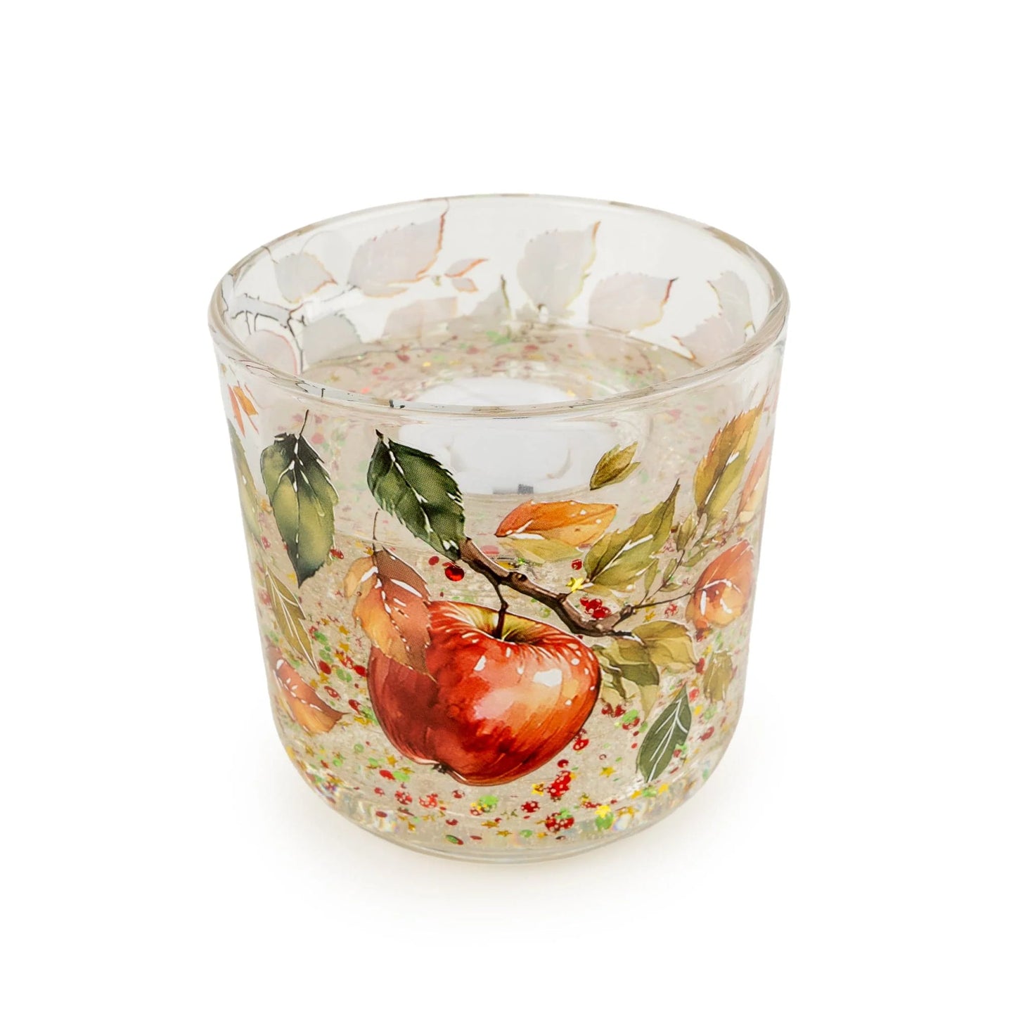 Autumn LED Fiber Optic Candle Orchard Apple & Nutmeg