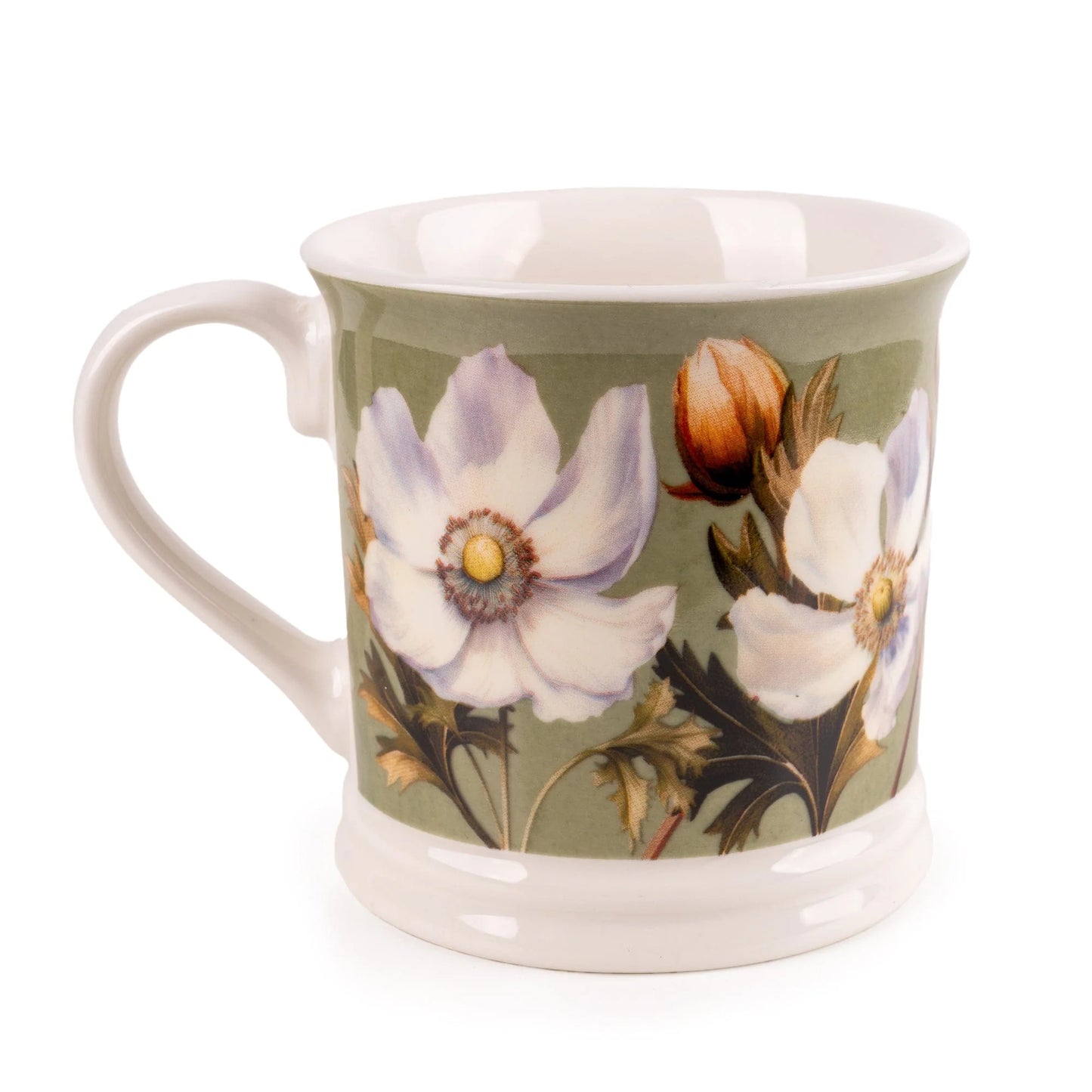 Tankard Mug - Peony in Green