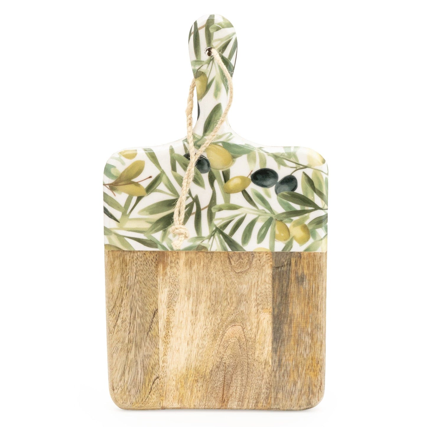Handcrafted Serving Paddle Board Mango Wood - Olives