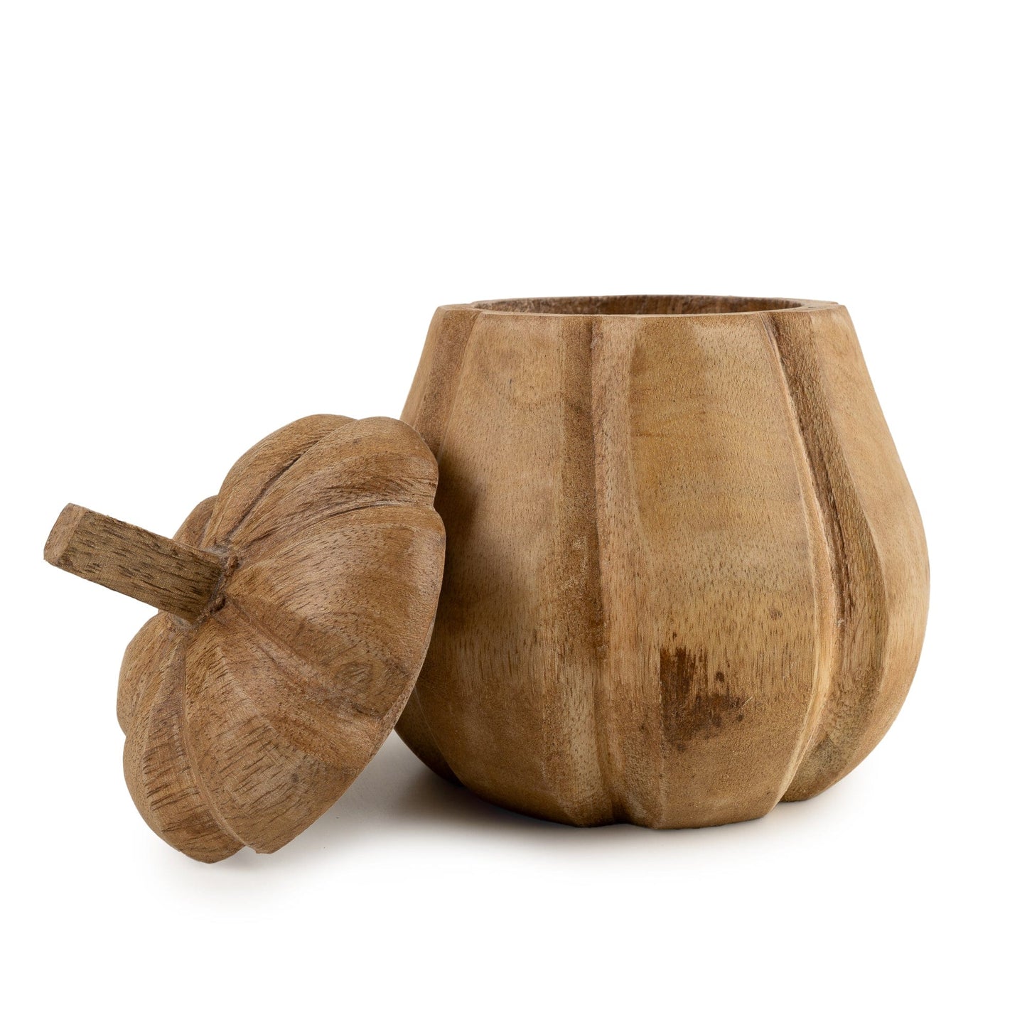 Mangowood Storage Jar - Pumpkin