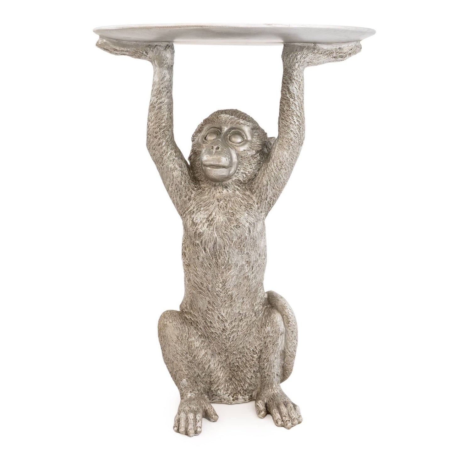 Monkey Table Silver Effect 52.5cm