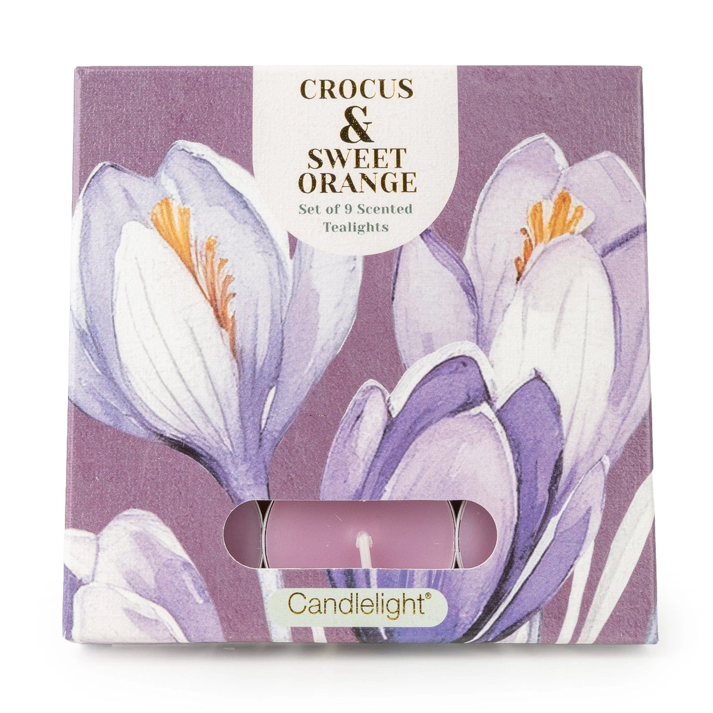 Crocus & Sweet Orange Tealights - Pack of 9