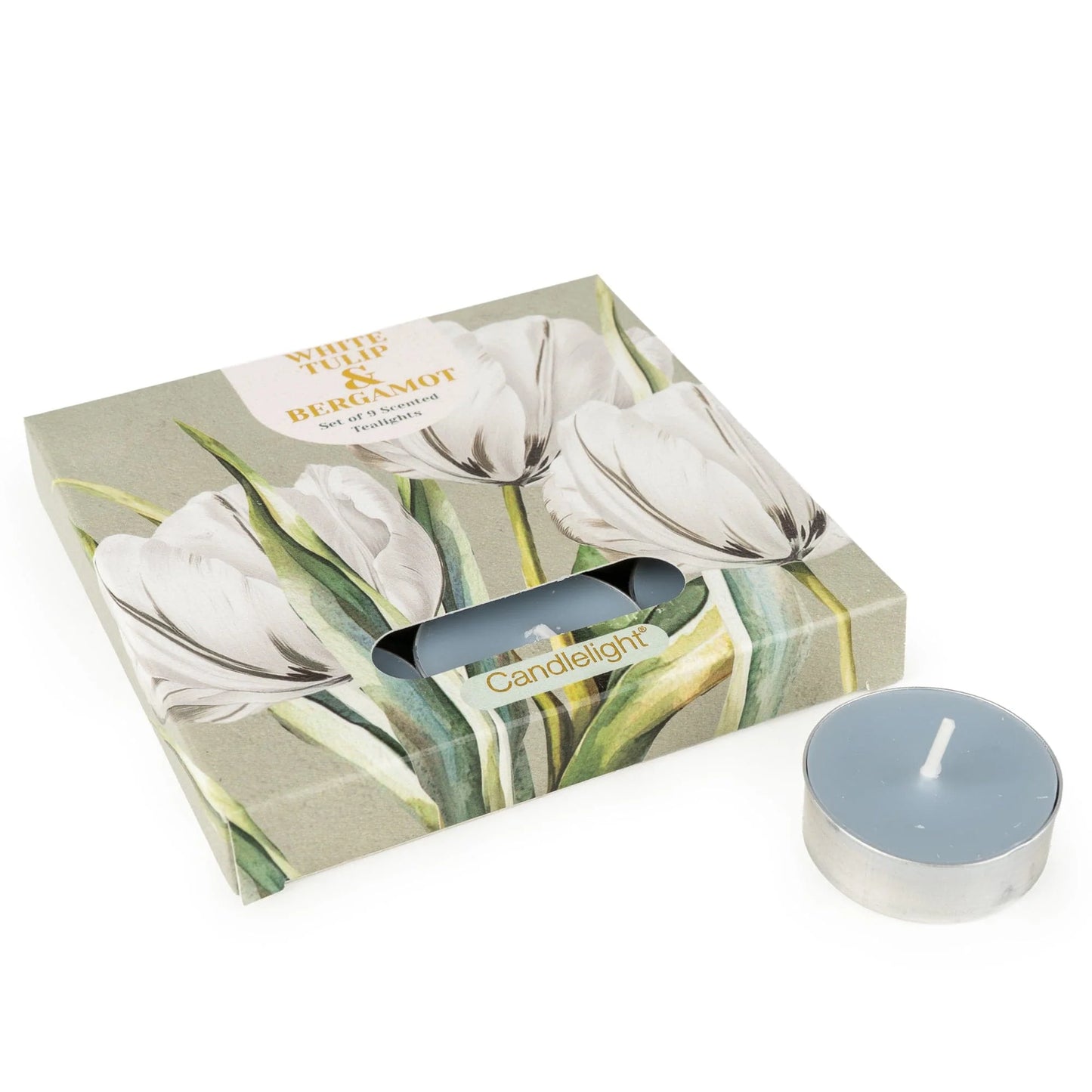 White Tulip & Bergamot Tealights - Pack of 9