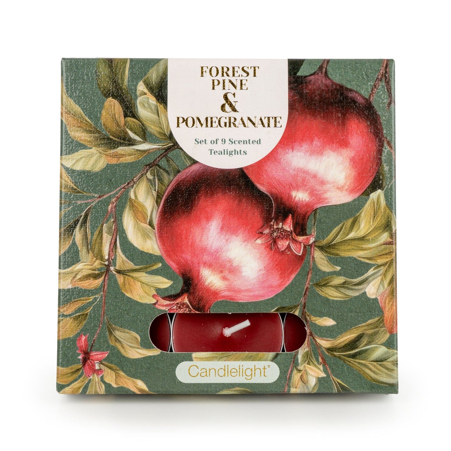 Set of 9 Tealights- Forest Pine & Pomegranate