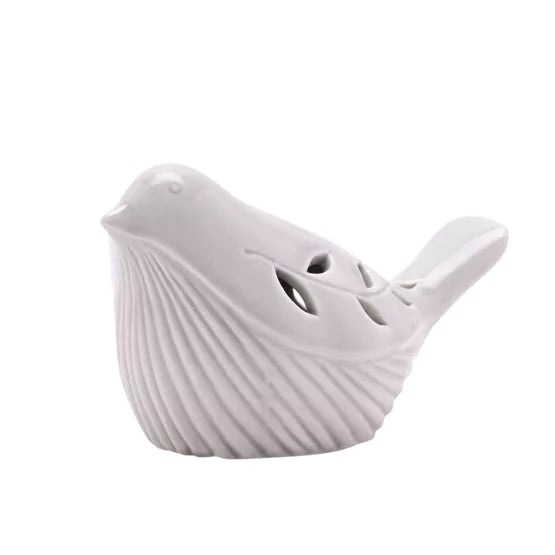 Country Living Ceramic LED Bird White Small