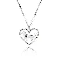 Furry Companion Dog Lover Silver Plated Necklace