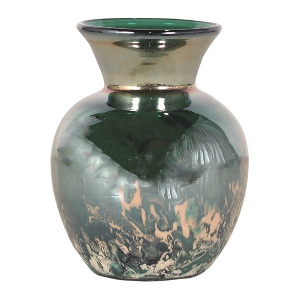 Green Lustre Bulb Vase 19cm