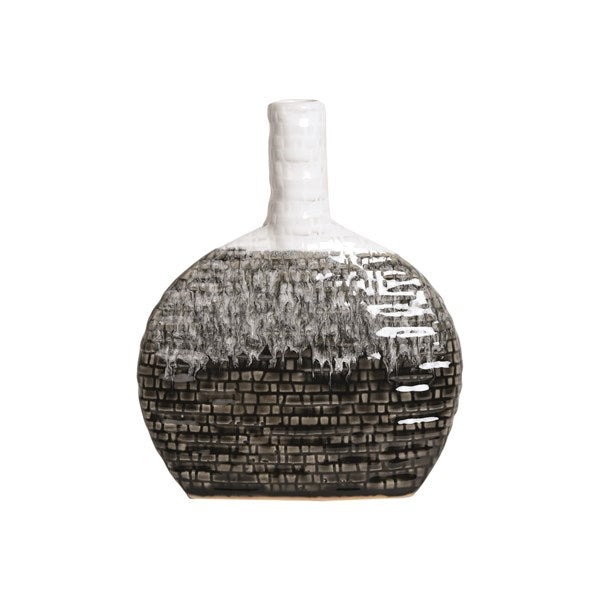 Grey Tone Narrow Neck Vase 25cm